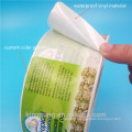 pp material color printing container label sticker with waterproof lamination